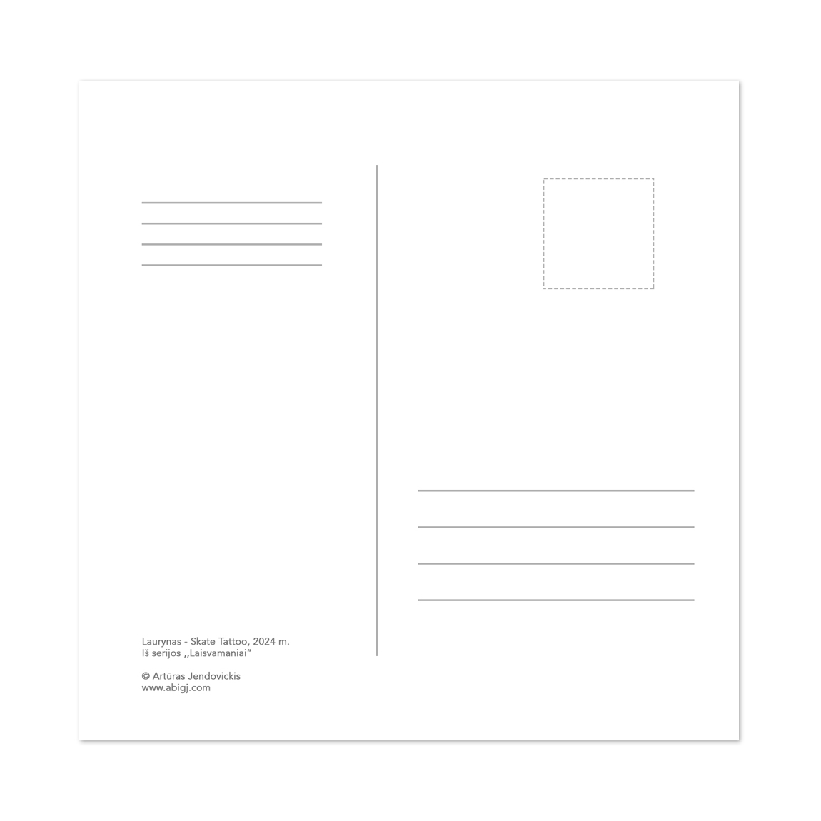 12x POSTCARD SET back